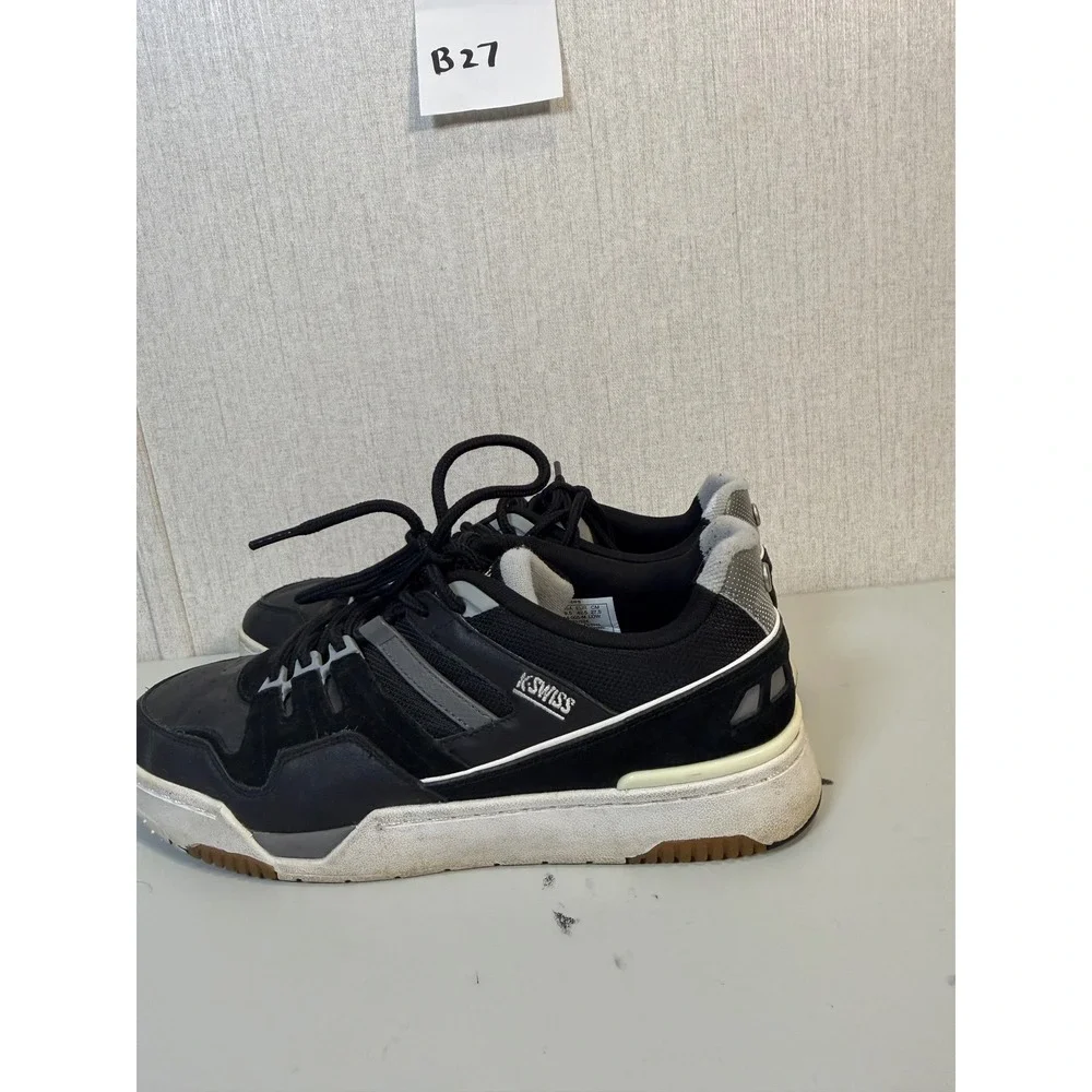 K-Swiss Match Rival Black Gray White Mens Size 9.5 Sneakers‎ 07154 005